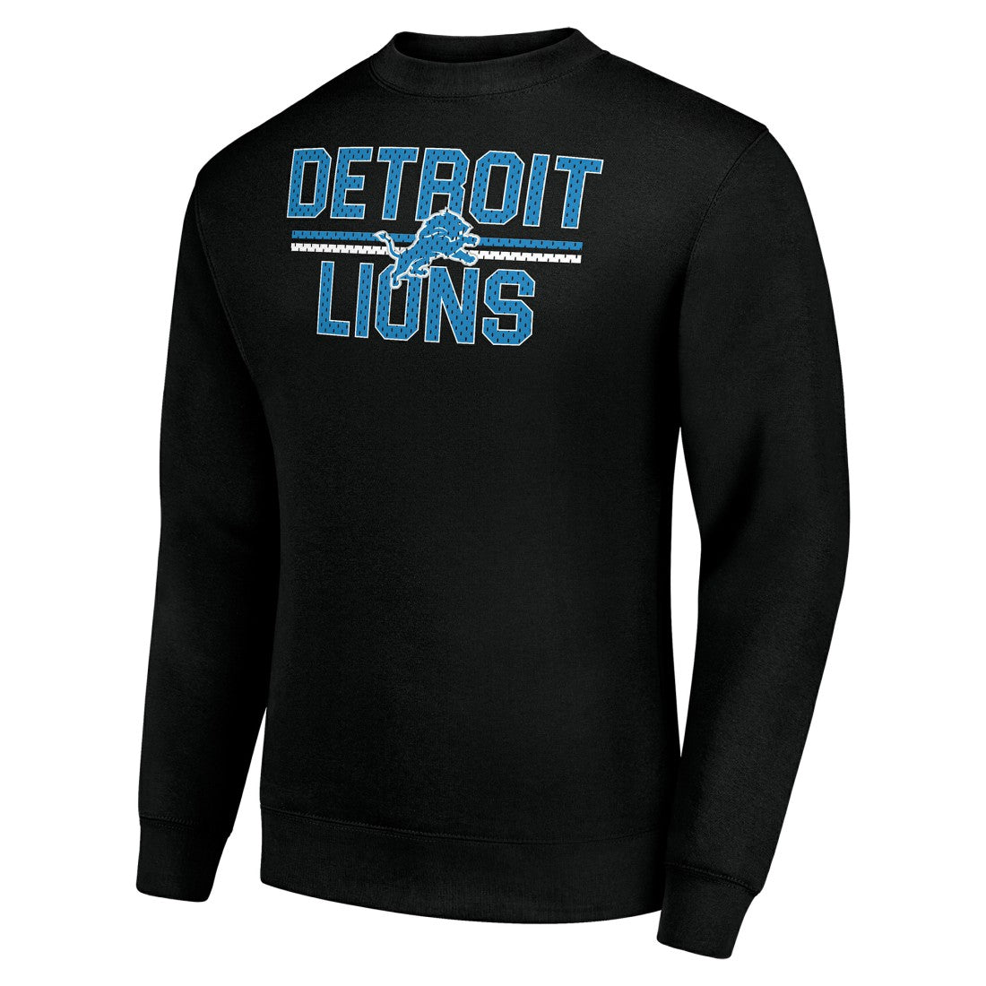 Detroit Lions Starter Team Mesh Print Graphic Pullover Sweatshirt Black | NFL
