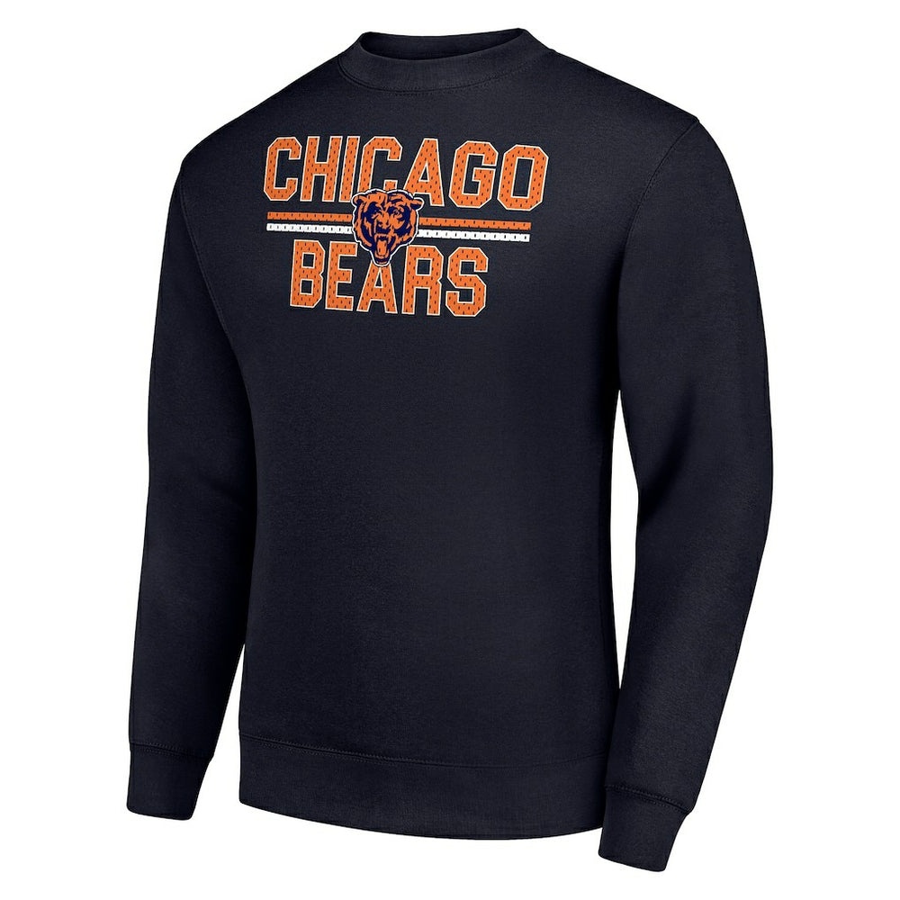 Chicago Bears Starter Team Mesh Print Graphic Pullover Sweatshirt Navy | NFL