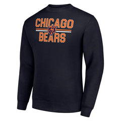 Chicago Bears Starter Team Mesh Print Graphic Pullover Sweatshirt Navy | NFL