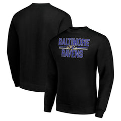 Baltimore Ravens Starter Team Mesh Print Graphic Pullover Sweatshirt Black | NFL