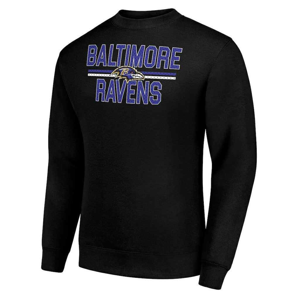 Baltimore Ravens Starter Team Mesh Print Graphic Pullover Sweatshirt Black | NFL