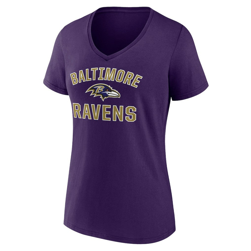 Baltimore Ravens Women's Victory Arch V-Neck T-Shirt Purple | NFL