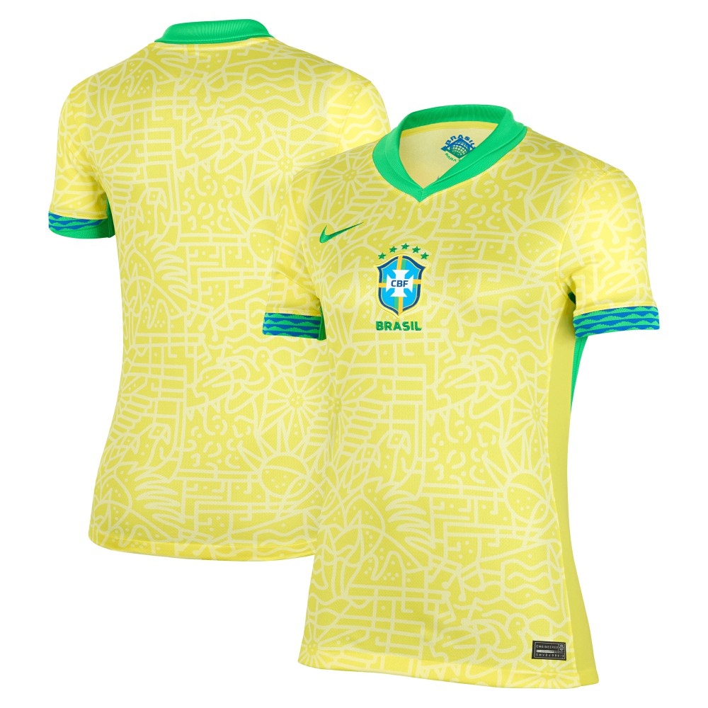 Brazil National Team Women's 2024 Home Stadium Replica Jersey – Yellow | Nike cheap
