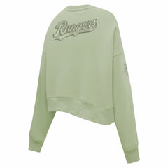 Texas Rangers Pro Standard Women's Neutral Oversized Boxy Cropped Pullover Sweatshirt - MLB