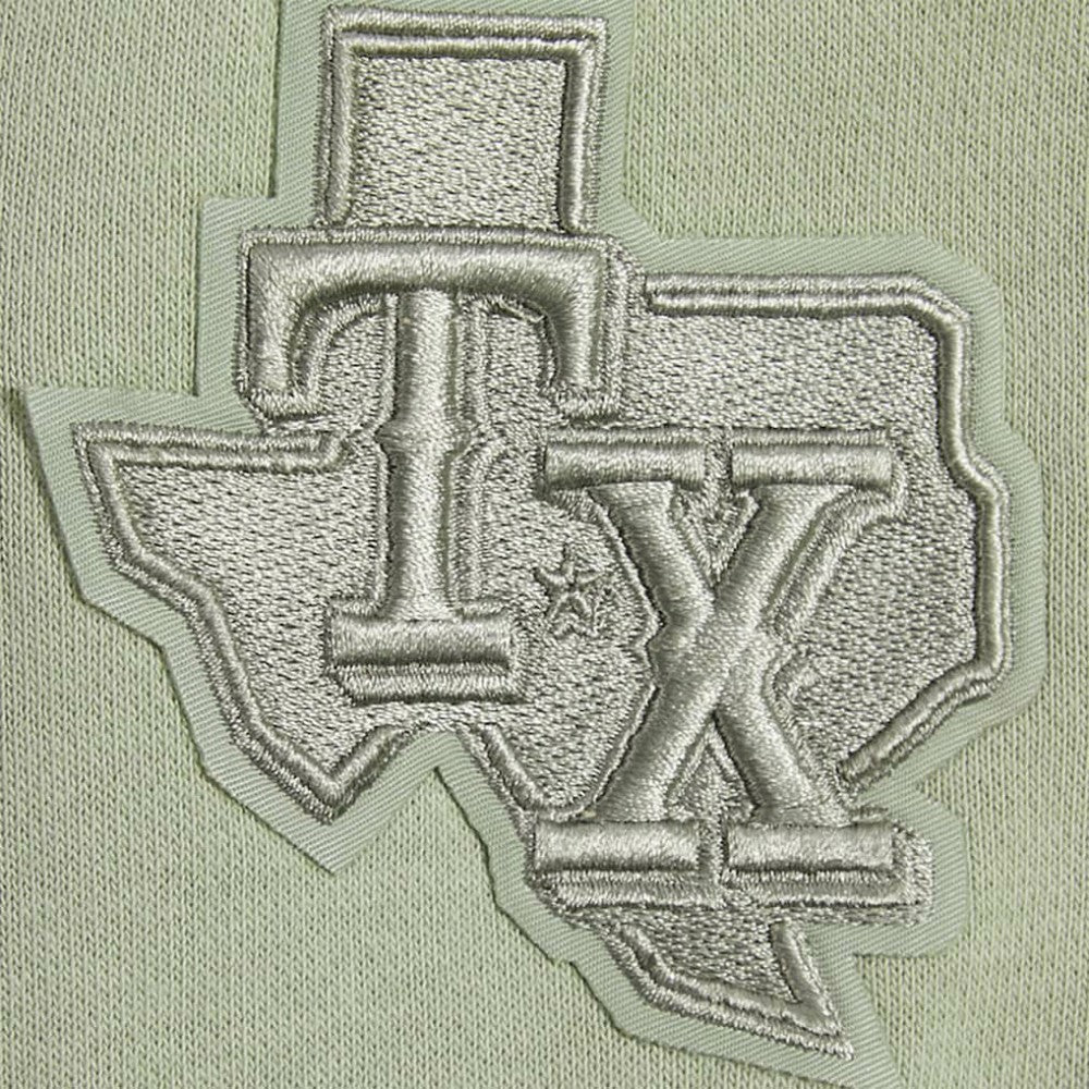 Texas Rangers Pro Standard Women's Neutral Oversized Boxy Cropped Pullover Sweatshirt - MLB