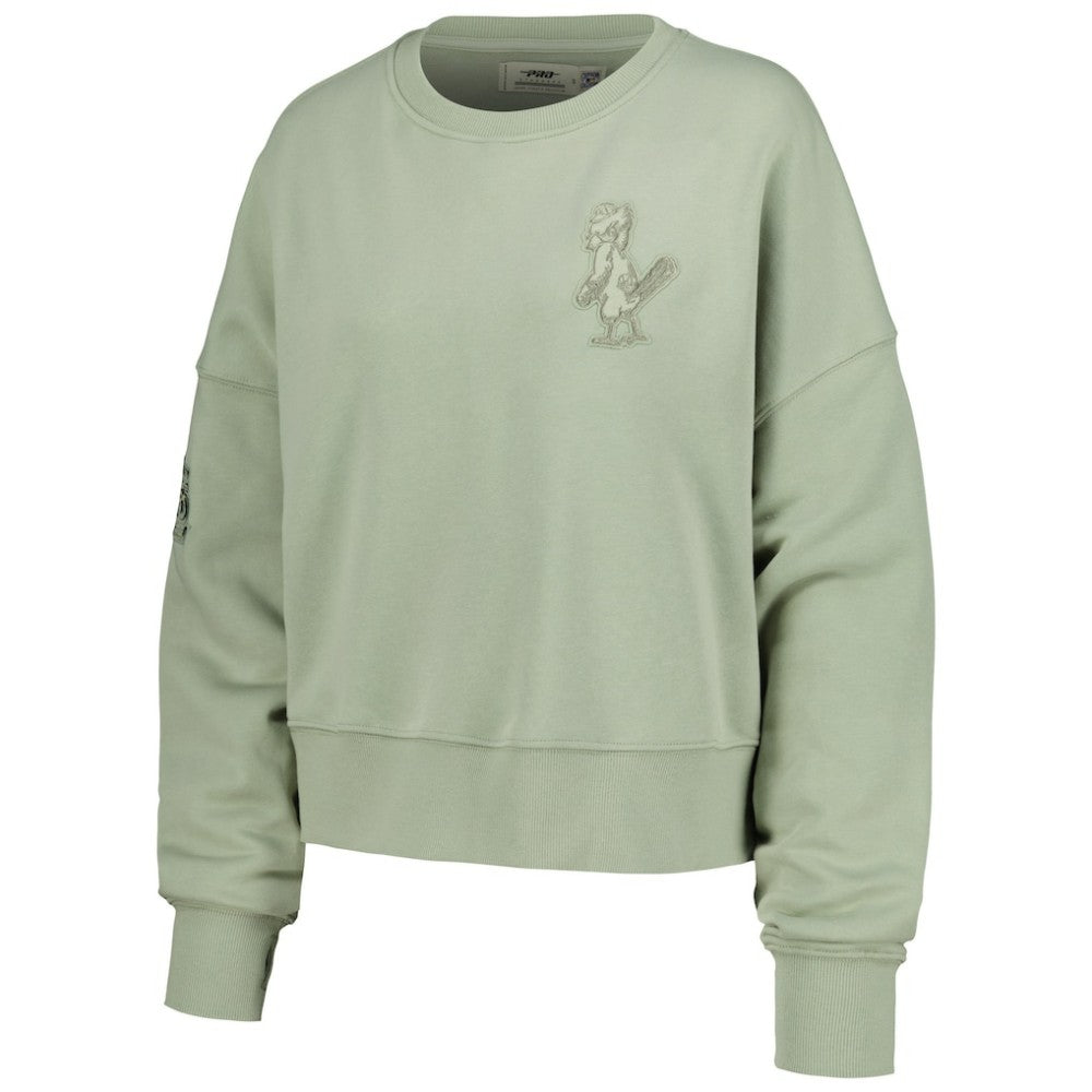 St. Louis Cardinals Pro Standard Women's Neutral Oversized Boxy Cropped Pullover Sweatshirt - MLB