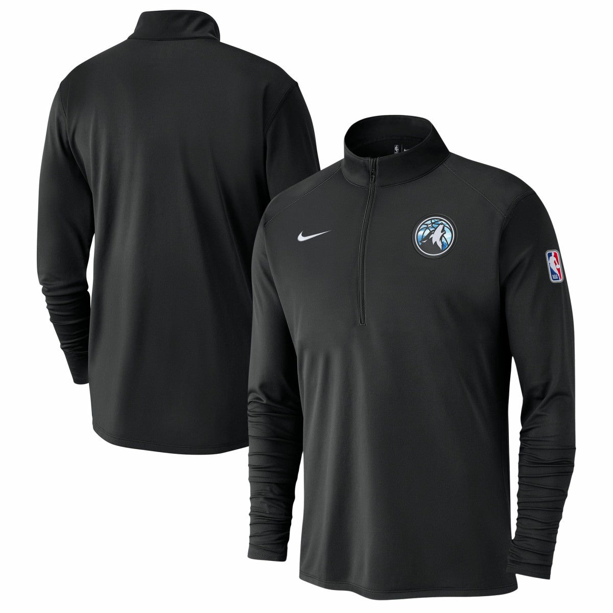 Minnesota Timberwolves 2024/25 City Edition Authentic Coaches Performance Half-Zip Top Black - NBA