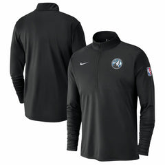 Minnesota Timberwolves 2024/25 City Edition Authentic Coaches Performance Half-Zip Top Black - NBA