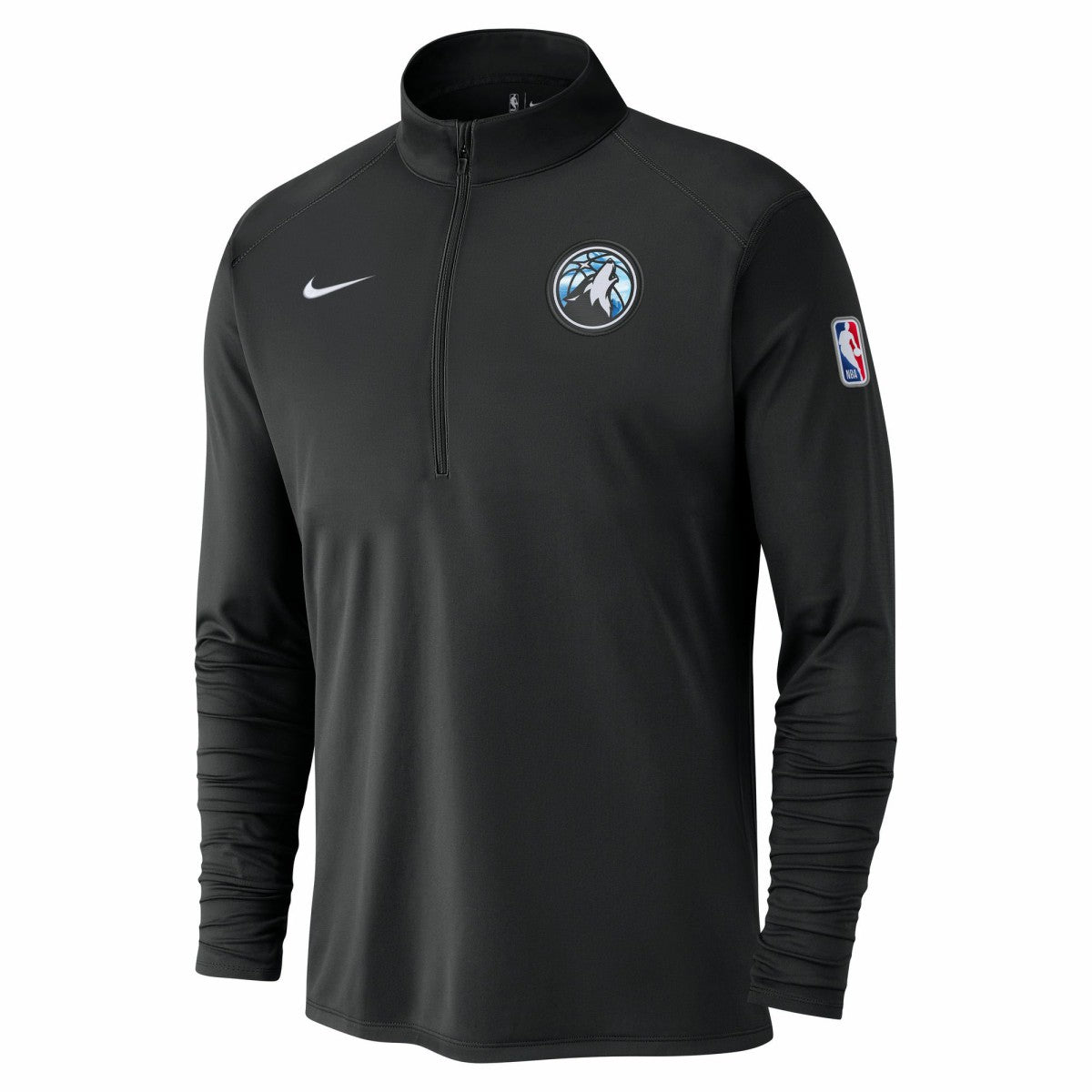 Minnesota Timberwolves 2024/25 City Edition Authentic Coaches Performance Half-Zip Top Black - NBA