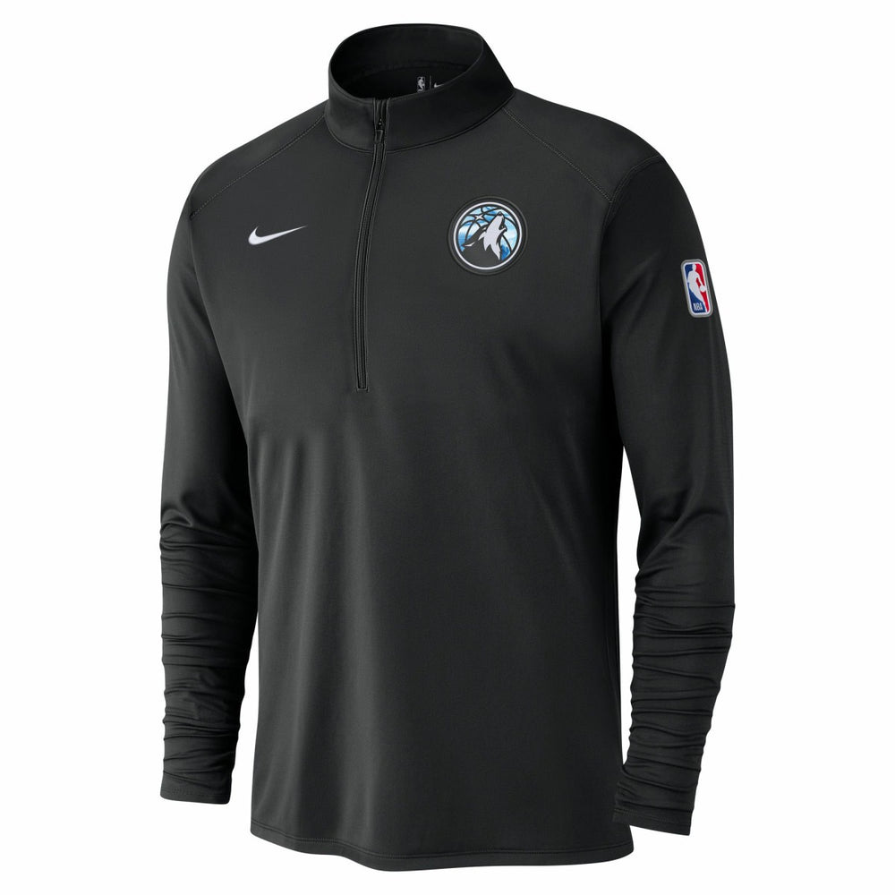 Minnesota Timberwolves 2024/25 City Edition Authentic Coaches Performance Half-Zip Top Black - NBA