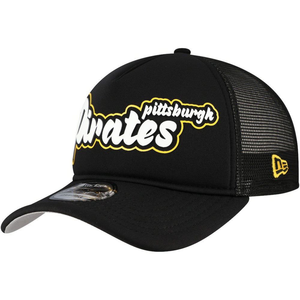 Pittsburgh Pirates New Era Retro Bold A-Frame Trucker 9FORTY Adjustable Hat - MLB