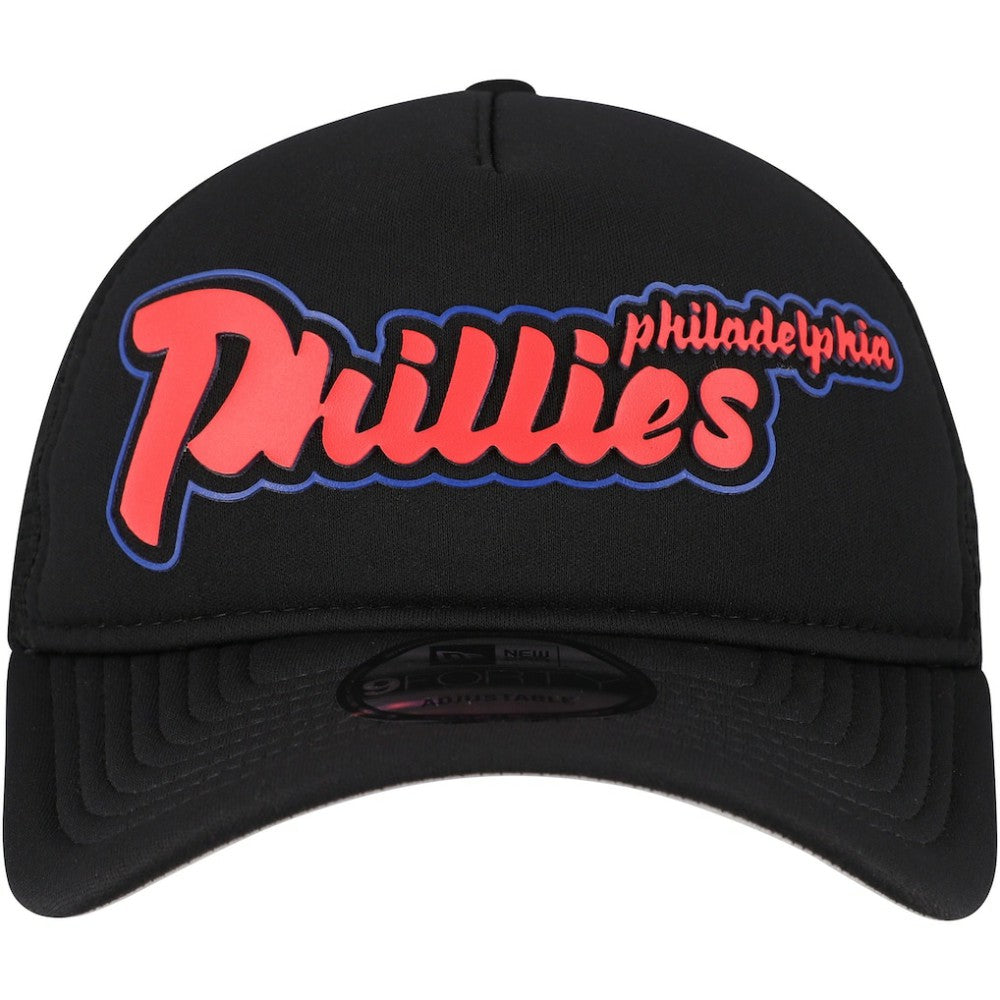 Philadelphia Phillies New Era Retro Bold A-Frame Trucker 9FORTY Adjustable Hat - MLB