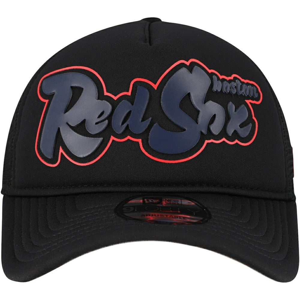 Boston Red Sox New Era Retro Bold A-Frame Trucker 9FORTY Adjustable Hat - MLB