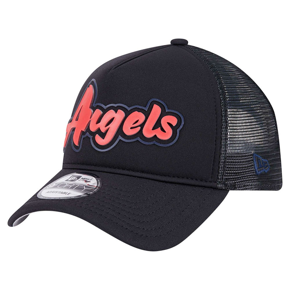 Los Angeles Angels New Era Retro Bold A-Frame Trucker 9FORTY Adjustable Hat - MLB