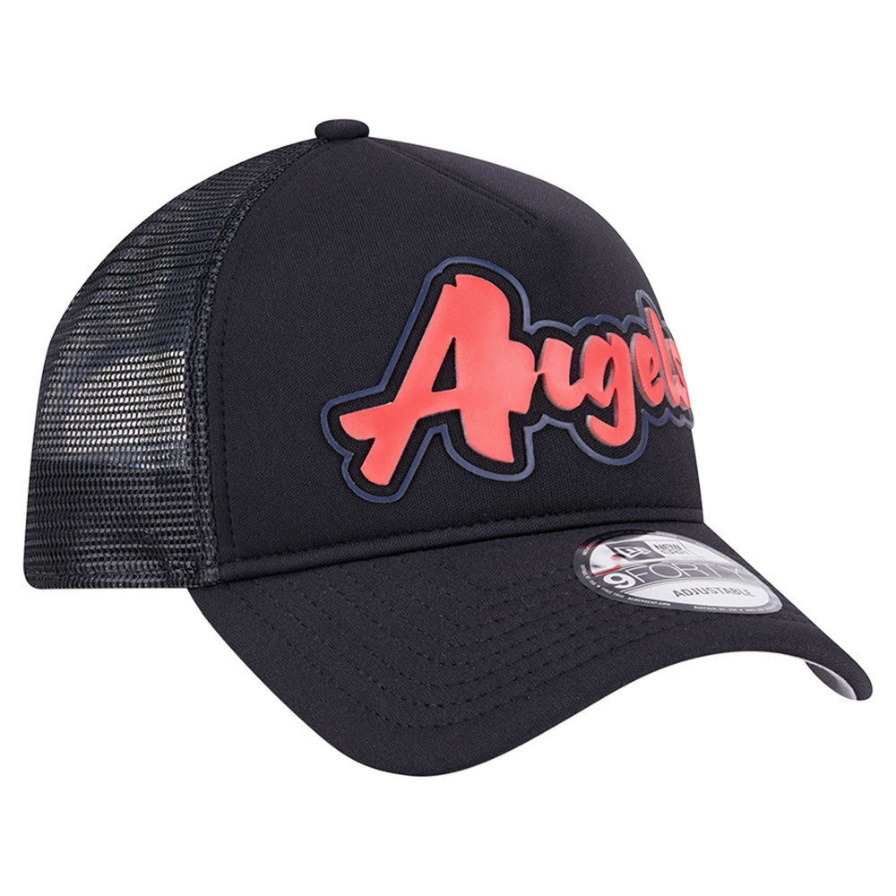Los Angeles Angels New Era Retro Bold A-Frame Trucker 9FORTY Adjustable Hat - MLB