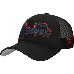 Atlanta Braves New Era Retro Bold A-Frame Trucker 9FORTY Adjustable Hat - MLB