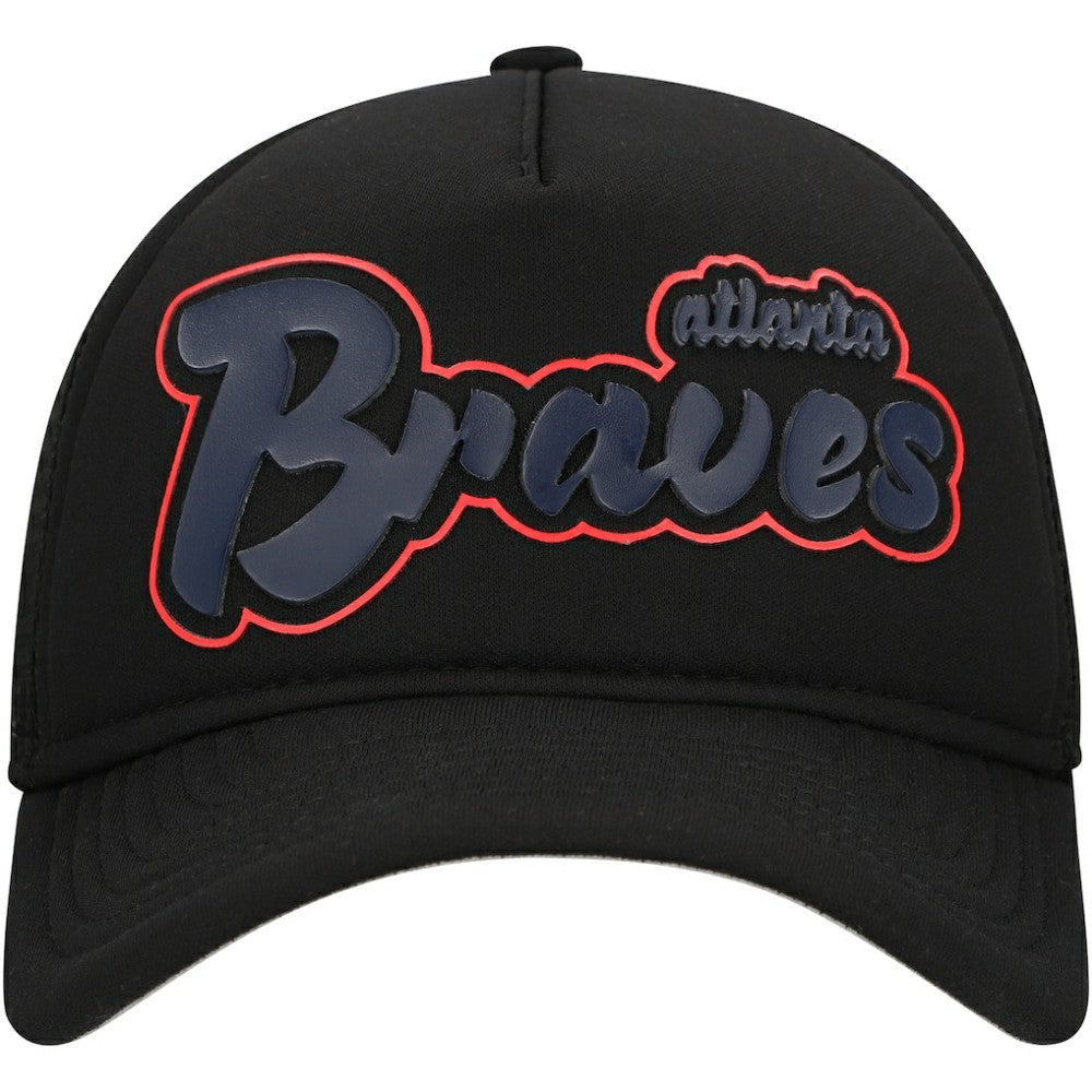 Atlanta Braves New Era Retro Bold A-Frame Trucker 9FORTY Adjustable Hat - MLB