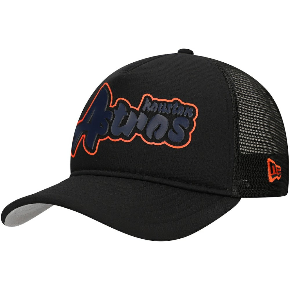 Houston Astros New Era Retro Bold A-Frame Trucker 9FORTY Adjustable Hat - MLB