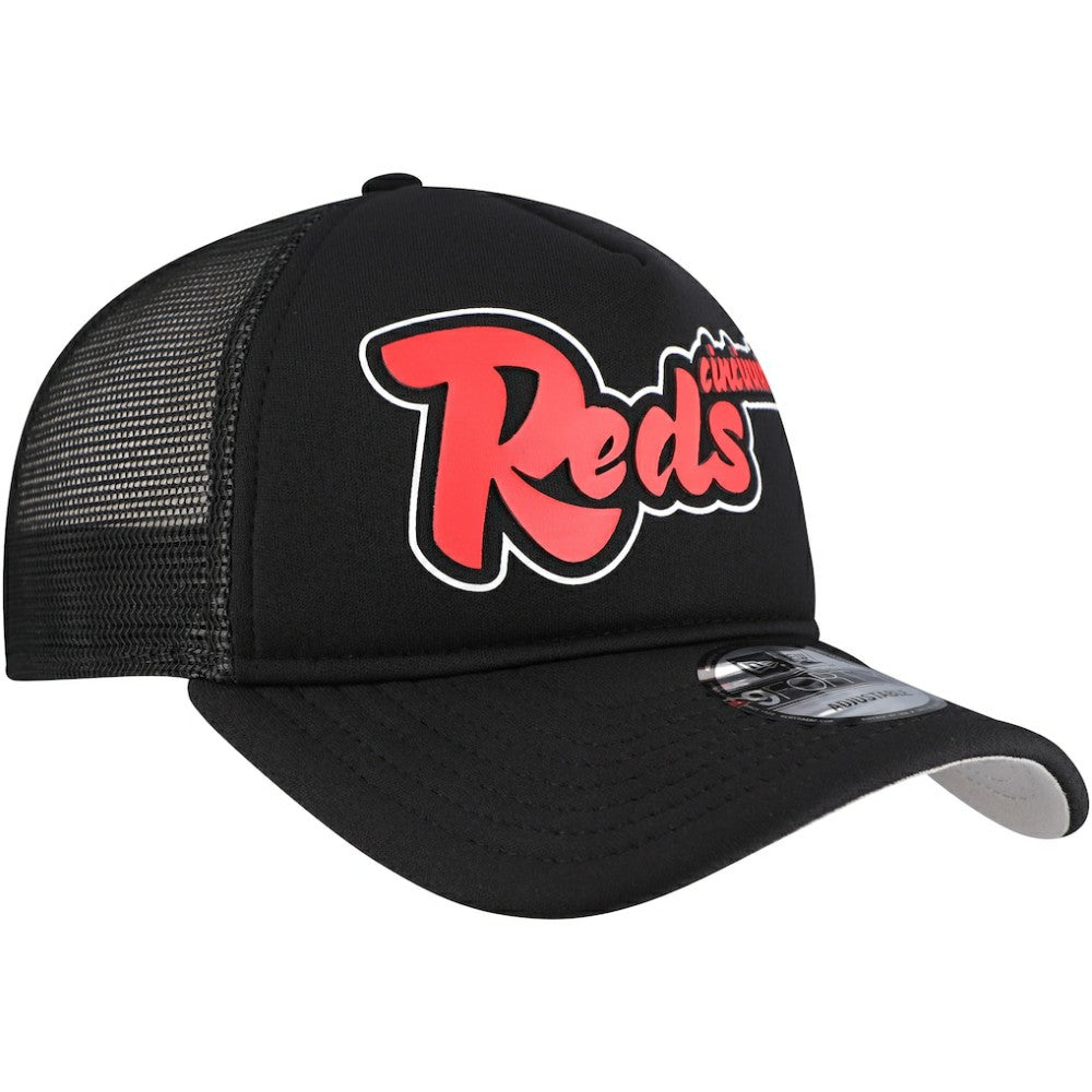 Cincinnati Reds New Era Retro Bold A-Frame Trucker 9FORTY Adjustable Hat - MLB
