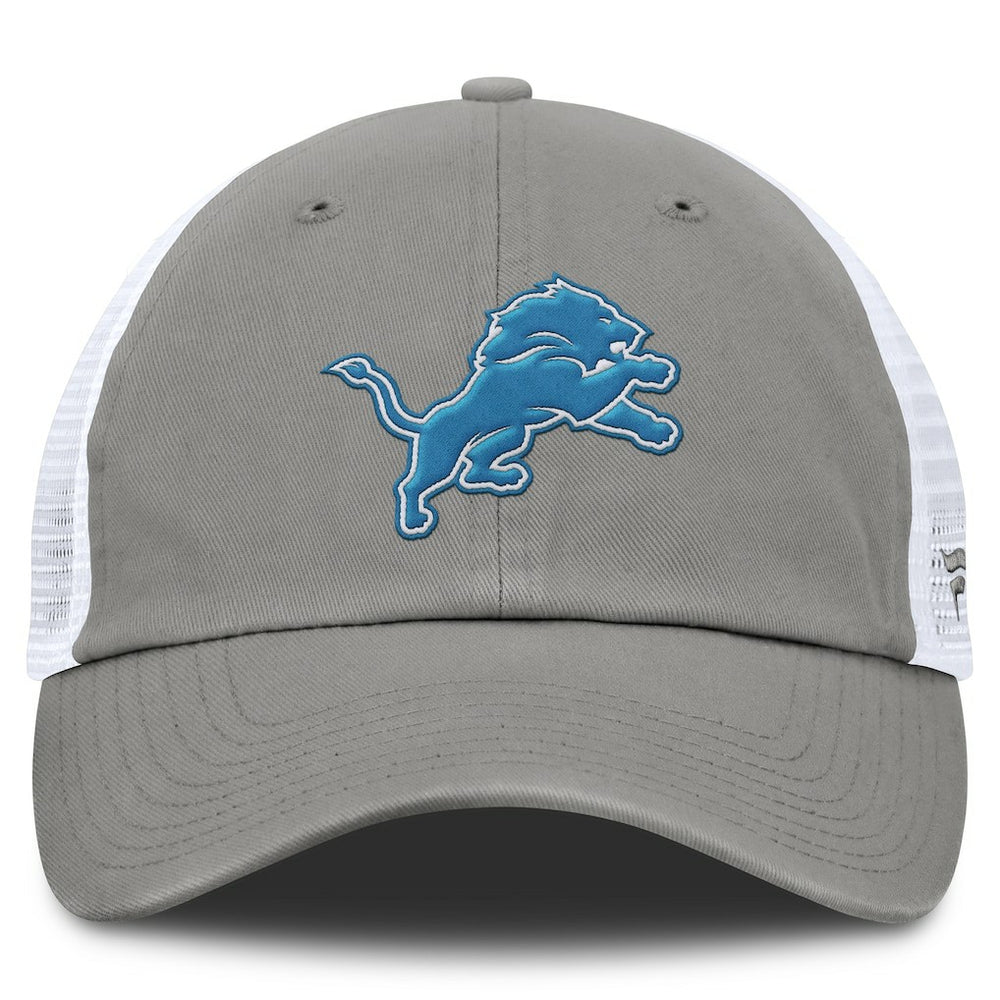 Detroit Lions Trucker Adjustable Hat Gray/White | Fanatics