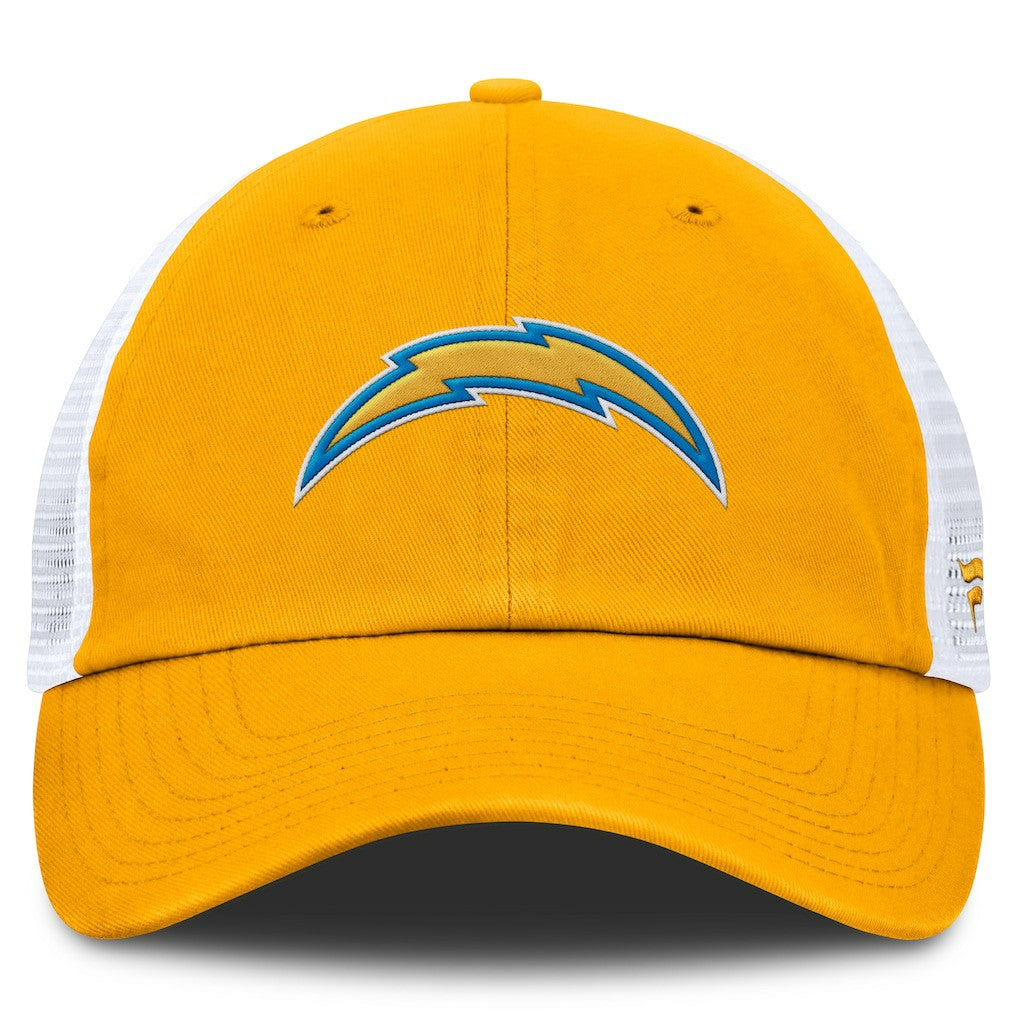 Los Angeles Chargers Trucker Adjustable Hat Gold/White | Fanatics