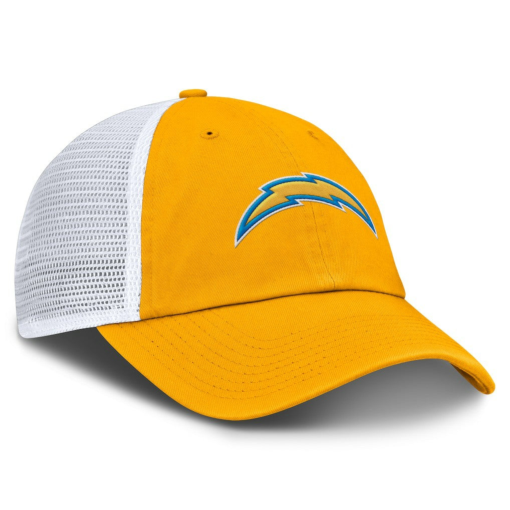 Los Angeles Chargers Trucker Adjustable Hat Gold/White | Fanatics