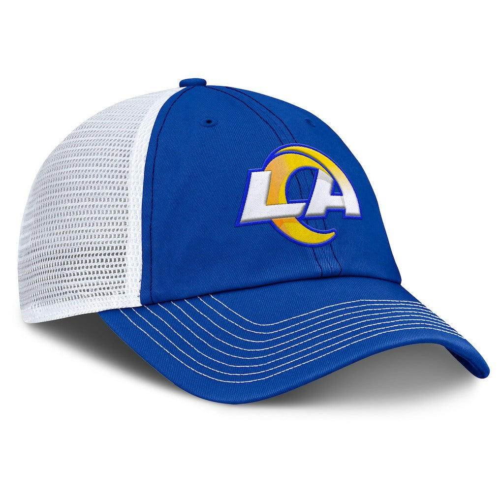 Los Angeles Rams Trucker Adjustable Hat Royal/White | Fanatics