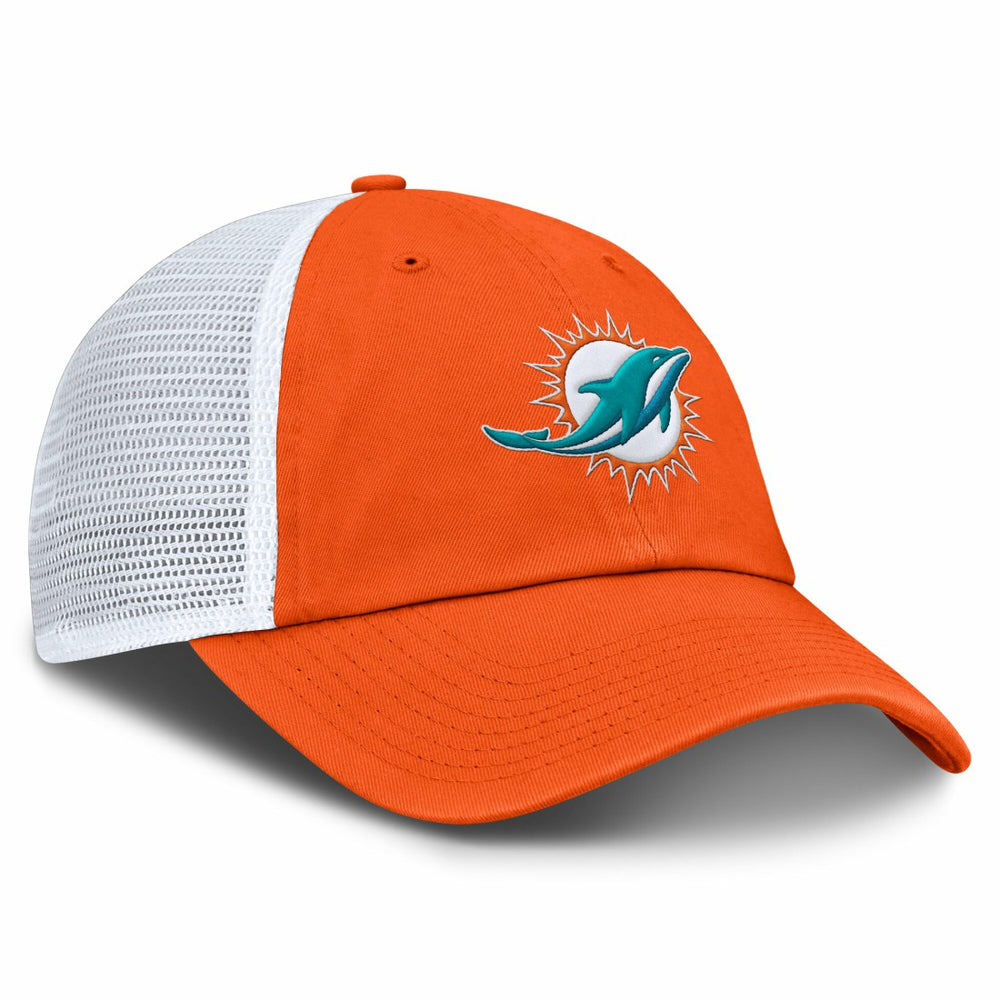 Miami Dolphins Trucker Adjustable Hat Orange/White | Fanatics