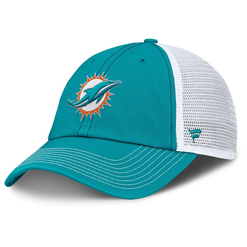 Miami Dolphins Trucker Adjustable Hat Aqua/White | Fanatics