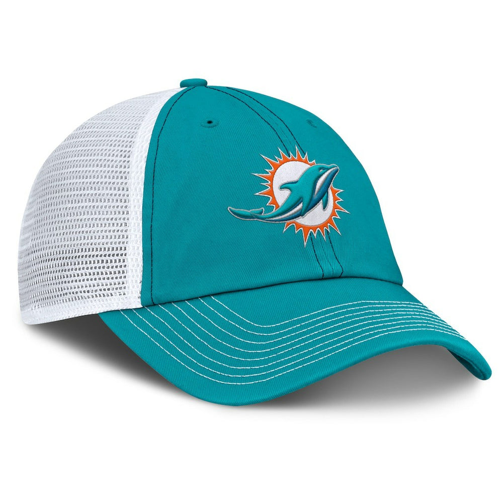 Miami Dolphins Trucker Adjustable Hat Aqua/White | Fanatics