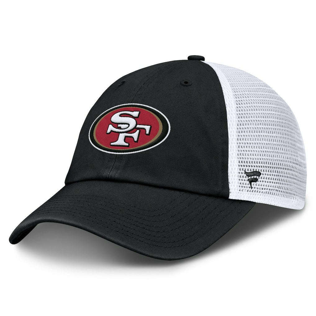 San Francisco 49ers Trucker Adjustable Hat Black/White | Fanatics