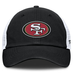 San Francisco 49ers Trucker Adjustable Hat Black/White | Fanatics