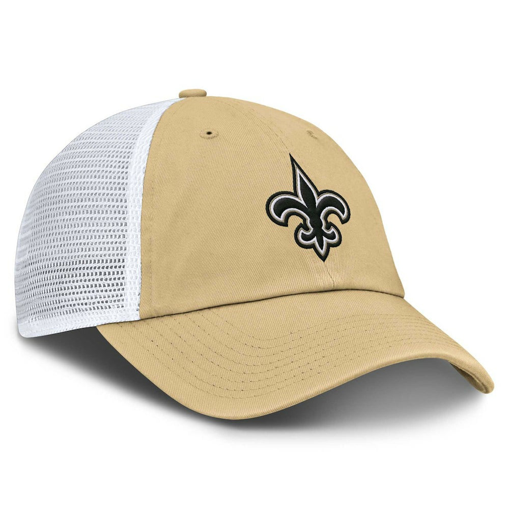 New Orleans Saints Trucker Adjustable Hat Gold/White | Fanatics