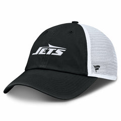 New York Jets Trucker Adjustable Hat Black/White | Fanatics