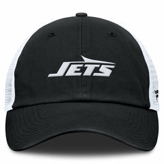 New York Jets Trucker Adjustable Hat Black/White | Fanatics