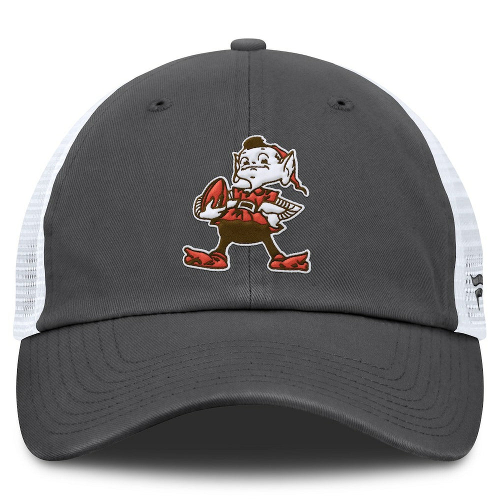 Cleveland Browns Basic Vintage Trucker Adjustable Hat Gray/White | Fanatics