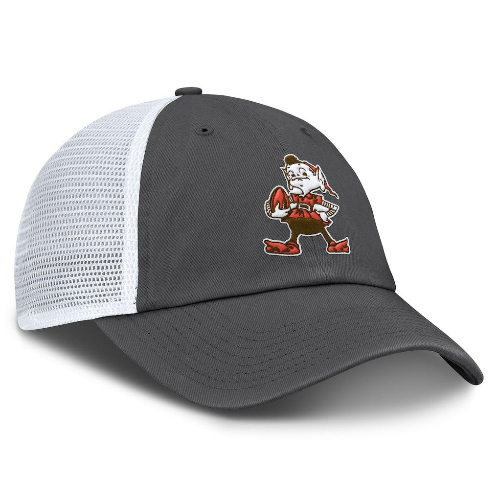 Cleveland Browns Basic Vintage Trucker Adjustable Hat Gray/White | Fanatics