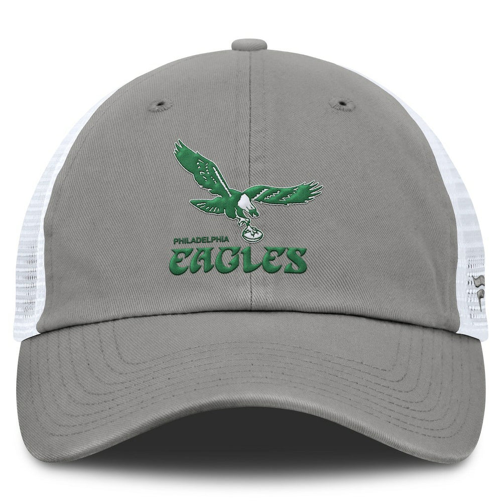 Philadelphia Eagles Vintage Trucker Adjustable Hat Gray/White | Fanatics