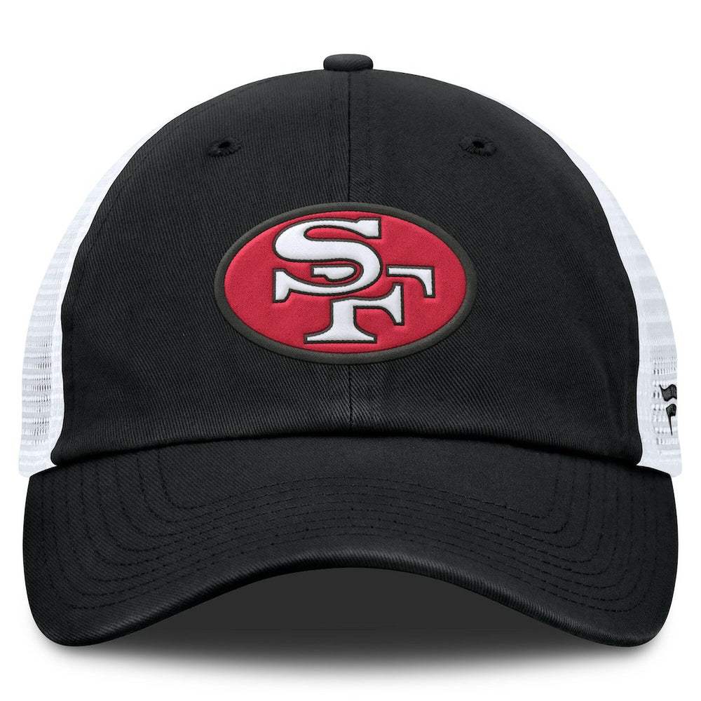San Francisco 49ers Basic Vintage Trucker Adjustable Hat Black/White | Fanatics