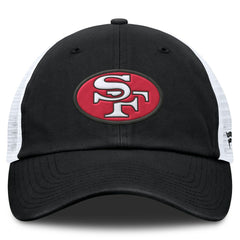 San Francisco 49ers Basic Vintage Trucker Adjustable Hat Black/White | Fanatics