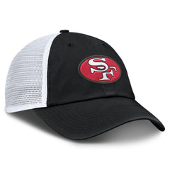 San Francisco 49ers Basic Vintage Trucker Adjustable Hat Black/White | Fanatics