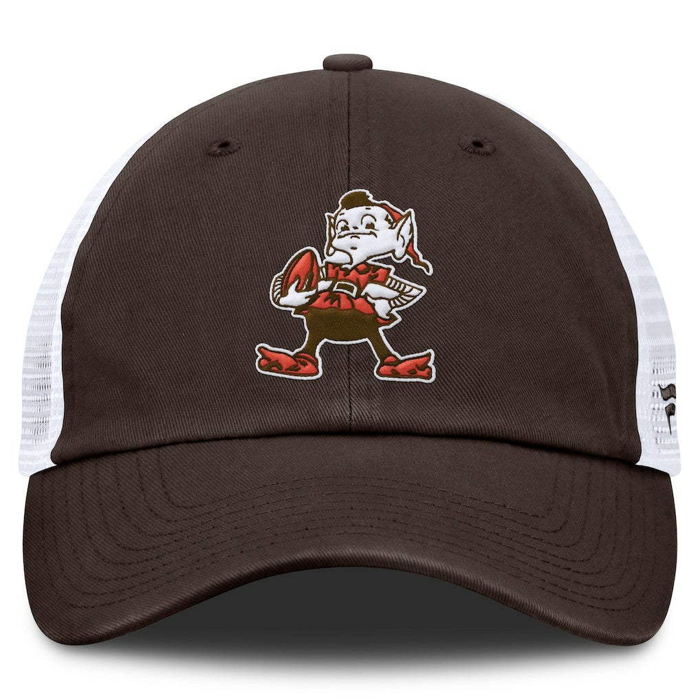 Cleveland Browns Vintage Trucker Adjustable Hat Brown/White | Fanatics