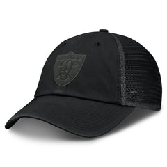Las Vegas Raiders Basic Black on Black Trucker Adjustable Hat | Fanatics