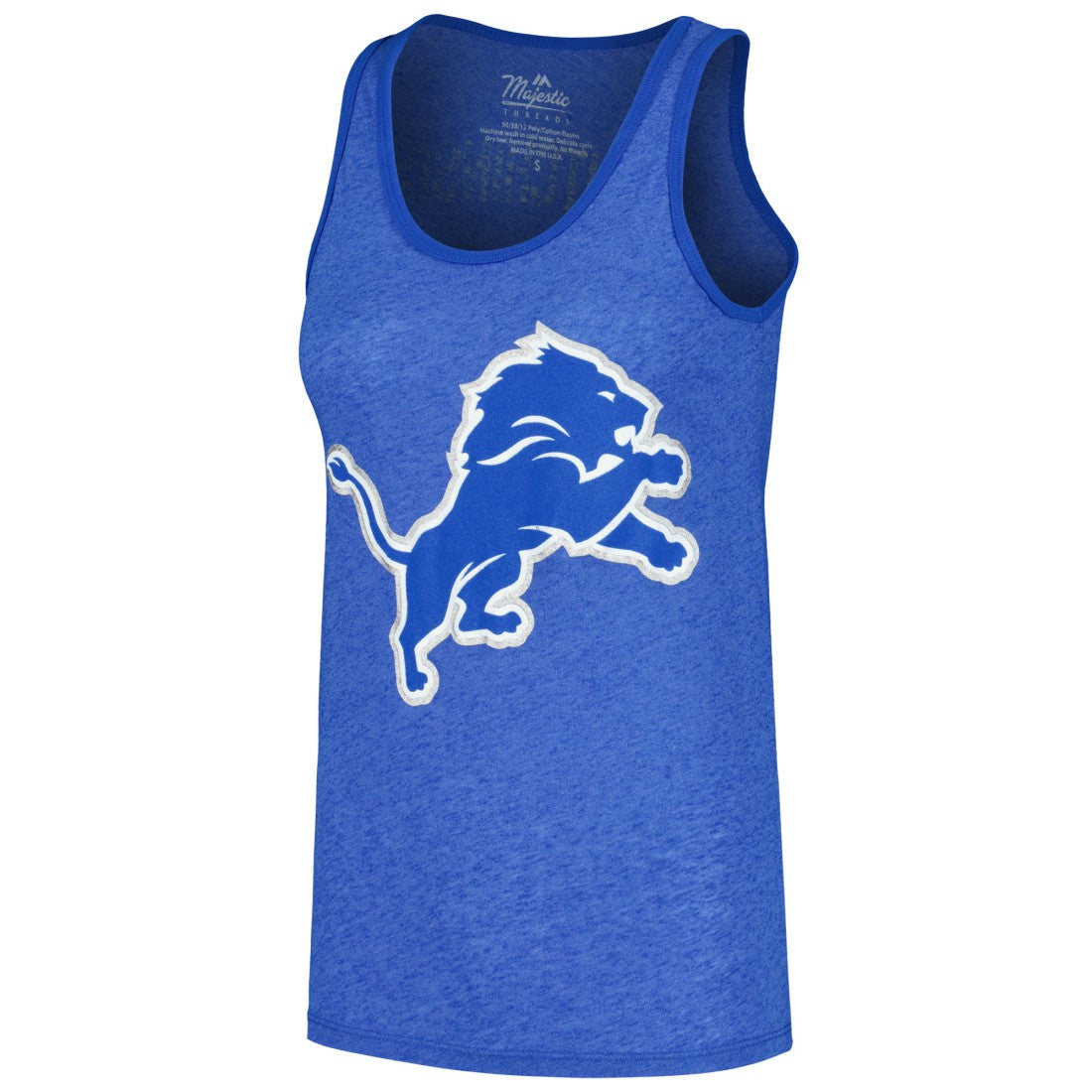 Aidan Hutchinson Detroit Lions Majestic Threads Women's Name & Number Tri-Blend Tank Top Heather Blue | NFL