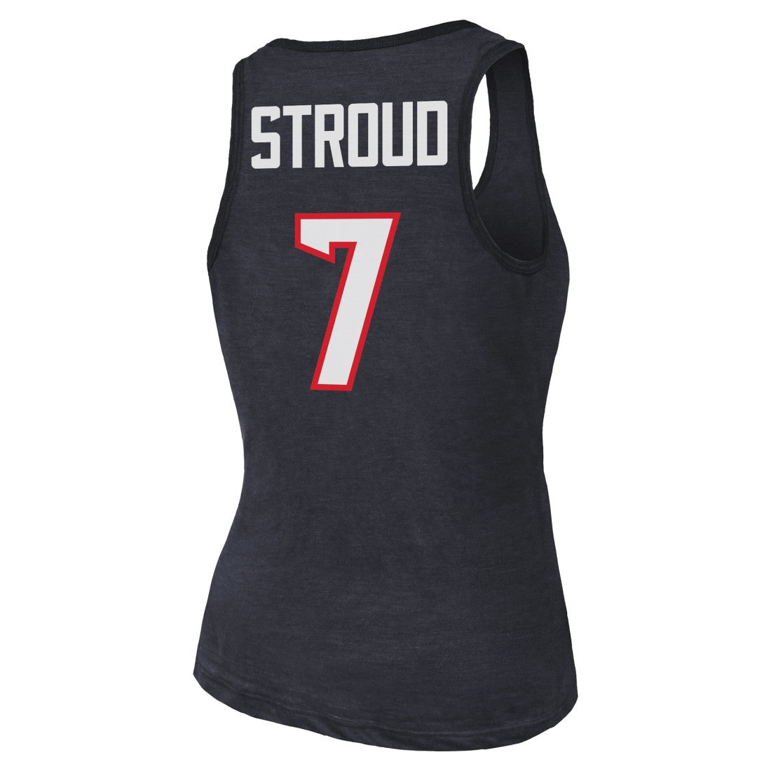 C.J. Stroud Houston Texans Majestic Threads Women's Name & Number Tri-Blend Tank Top Navy | NFL