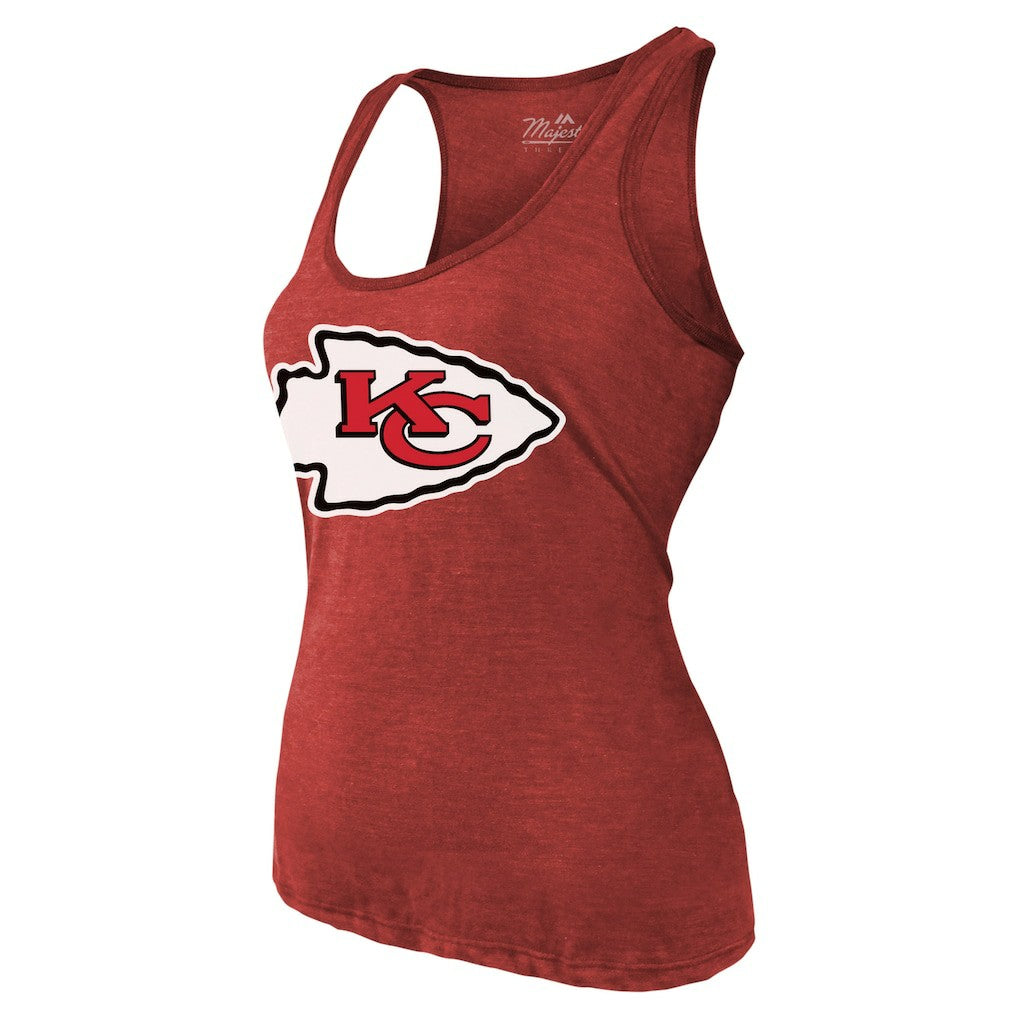 Patrick Mahomes Kansas City Chiefs Majestic Threads Women's Name & Number Tri-Blend Tank Top Red | NFL