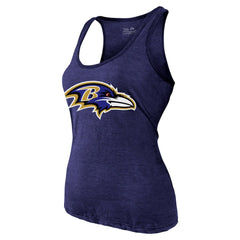 Lamar Jackson Baltimore Ravens Majestic Threads Women's Name & Number Tri-Blend Tank Top Purple | NFL