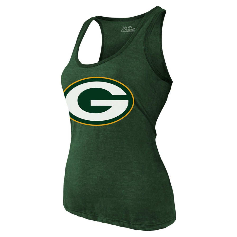 Jordan Love Green Bay Packers Majestic Threads Women's Name & Number Tri-Blend Tank Top Green | NFL