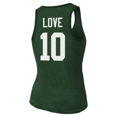 Jordan Love Green Bay Packers Majestic Threads Women's Name & Number Tri-Blend Tank Top Green | NFL