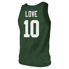 Jordan Love Green Bay Packers Majestic Threads Tri-Blend Player Name & Number Tank Top Green | NFL